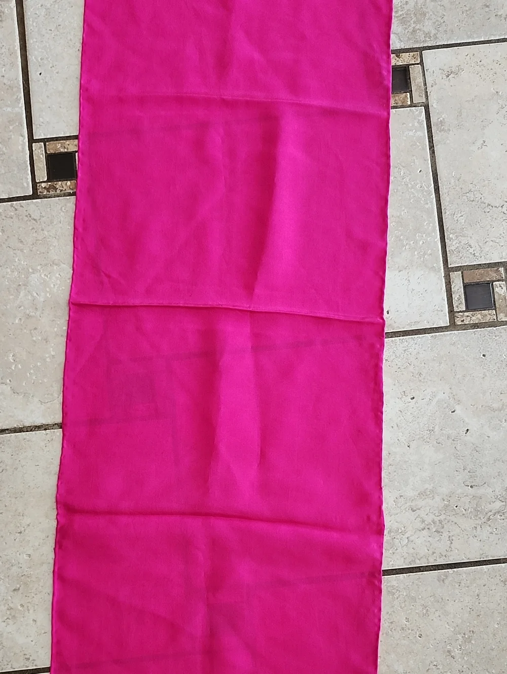 Bright Fuchsia Silk Scarf